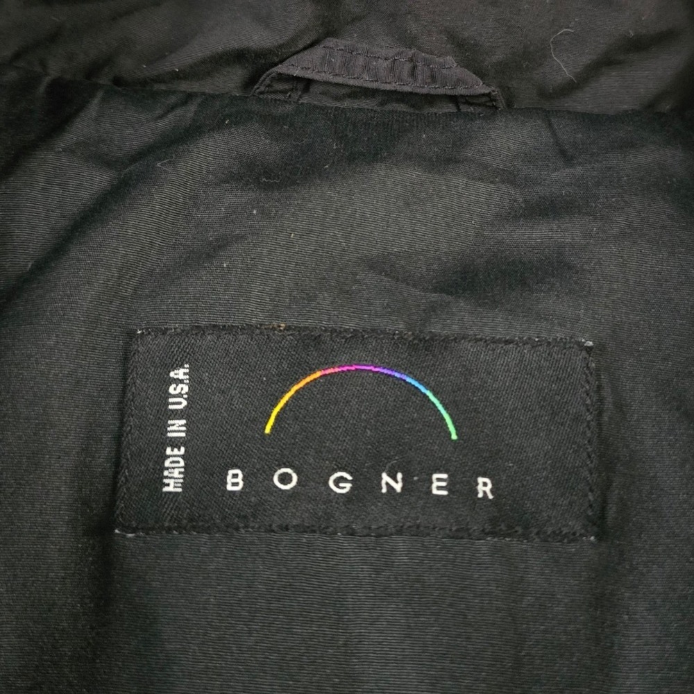 Vtg Bogner Suede Puffer Jacket Tan Black Western Embroidered Aspen Size 44 (L) - Picture 3 of 16